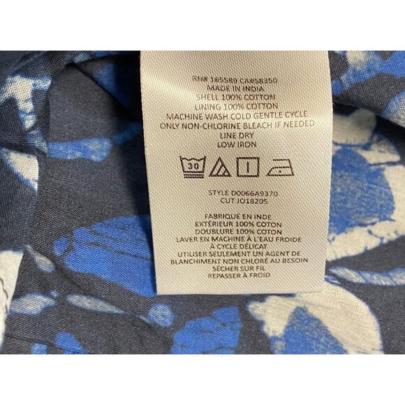 Joie Dress Sz 10 Lucia Blue Floral Mini Deep V-neck Cotton Pockets New - Picture 10 of 10